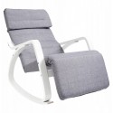 Кресло-качалка Relax 1105 бело-серое