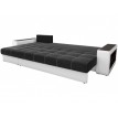 Угловой диван со спальным местом Визави-В черно-белый