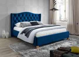 Двуспальная кровать Aspen Velvet 160 синяя