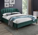 Двуспальная кровать Liguria Velvet 160 зеленая