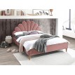 Двуспальная кровать Santana Velvet розовая