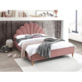 Двуспальная кровать Santana Velvet розовая