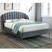 Двуспальная кровать Calabria Velvet серая