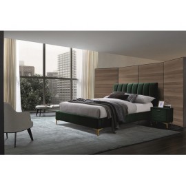 Двуспальная кровать Mirage Velvet зеленая