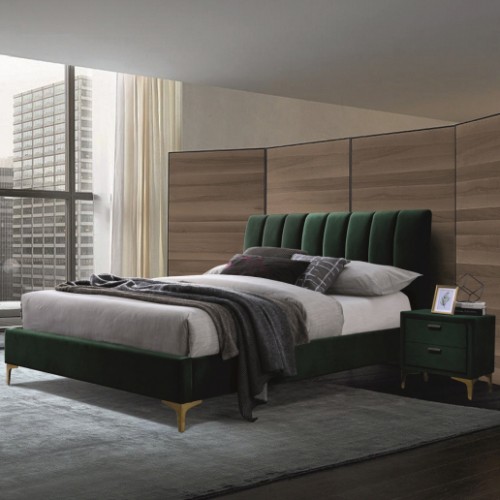 Двуспальная кровать Mirage Velvet зеленая