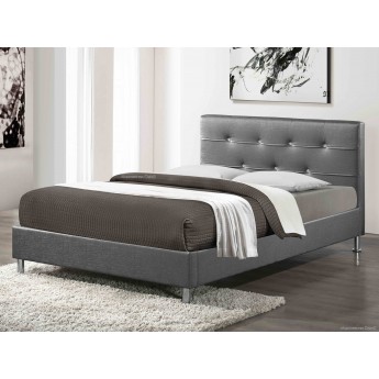 Двуспальная кровать из экокожи Rizz Silhouette Grey
