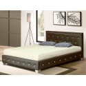 Двуспальная кровать из экокожи Moree Brown