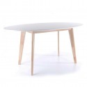Белый овальный обеденный стол Montana
