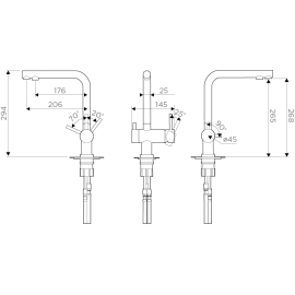 Кухонный смеситель OMOIKIRI Nagano-C (хром) + Pure drop Lite