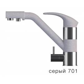 Кухонный смеситель Tolero Дуо №701 (серый)