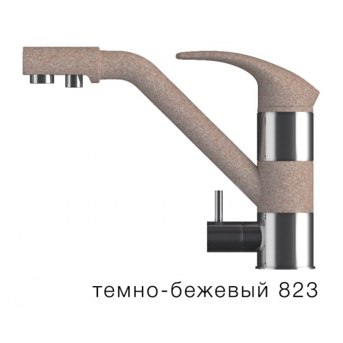 Кухонный смеситель Tolero Дуо №823 (темно-бежевый)