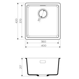 Кухонная мойка Omoikiri Kata 40-U-SA