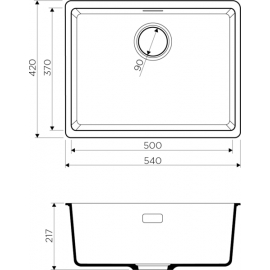 Кухонная мойка Omoikiri Kata 54-U-DC