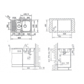 Кухонная мойка Teka PRINCESS 800x500 MTX