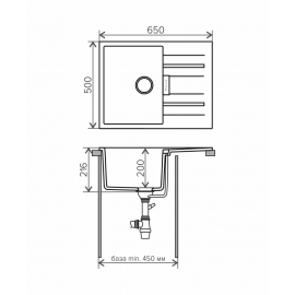 Кухонная мойка Tolero Loft TL-650 №101 (бежевый)