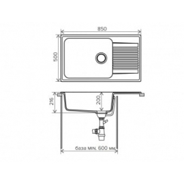Кухонная мойка Polygran F-19 №331 (хлопок)