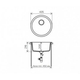 Кухонная мойка Tolero R-104 №823 (темно-бежевый)
