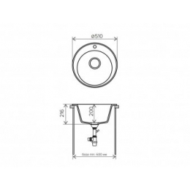 Кухонная мойка Tolero R-108E №101 (бежевый)