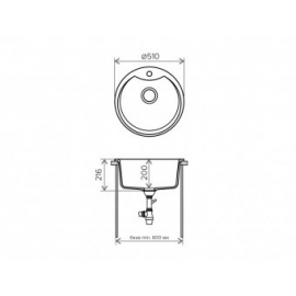 Кухонная мойка Tolero R-108E №823 (темно-бежевый)