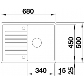 Кухонная мойка Blanco ZIA 45 S Compact (черный)