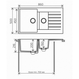 Кухонная мойка Tolero R-118 №817 (коричневый)