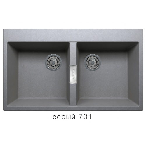 Кухонная мойка Tolero Loft TL-862 №701 (серый)