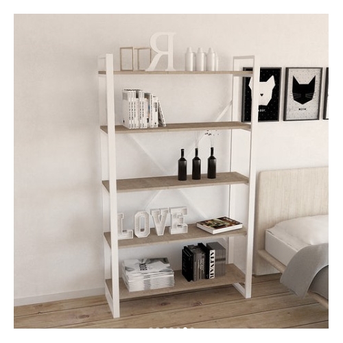 Стеллаж в стиле лофт Standart-2 80х170 белый