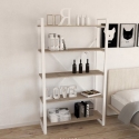 Стеллаж в стиле лофт Standart-2 80х170 белый