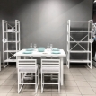 Стеллаж в стиле лофт Standart-2 80х170 белый