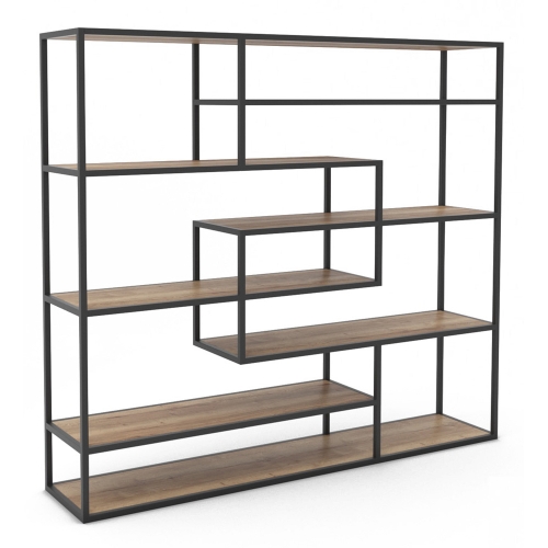 Стеллаж в стиле лофт Zig-Zag 170х150 черный