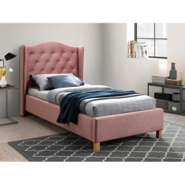 Односпальная кровать Signal ASPEN VELVET античный розовый