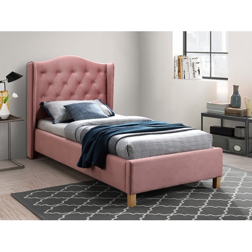 Односпальная кровать Signal ASPEN VELVET античный розовый