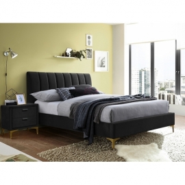 Кровать Signal MIRAGE VELVET черный/золотой 160/200