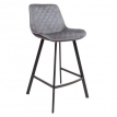 Полубарный стул Leros серый велюр