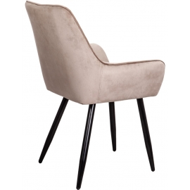Стул с подлокотниками PABLO бежевый велюр