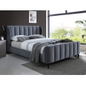 Двуспальная кровать Carina Velvet серая