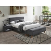 Двуспальная кровать Azurro Velvet 180 серый бархат 