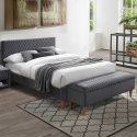Двуспальная кровать Azurro Velvet 180 серый бархат