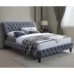 Двуспальная кровать Malena Velvet 160 серый бархат 