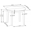 Стол обеденный раздвижной Halmar SORBUS 100/200 дуб медовый/графит