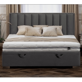 Двуспальная кровать с подъемным механизмом Marani Velvet 160 серая