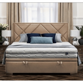 Двуспальная кровать с подъемным механизмом Magia Velvet 160 бежевая