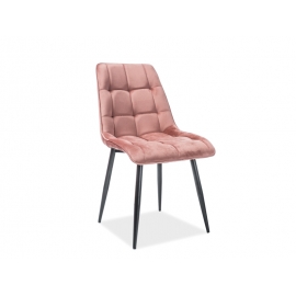 Стул кухонный Signal CHIC Velvet Bluvel 52 античный розовый/черный