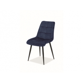 Стул Signal CHIC Velvet Bluvel 86 темно-синий/черный