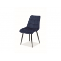 Стул Signal CHIC Velvet Bluvel 86 темно-синий/черный