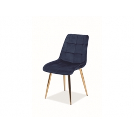 Стул кухонный Signal CHIC Velvet Bluvel 86 темно-синий/золотой