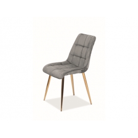 Стул Signal CHIC Velvet Bluvel 14 серый/золотой