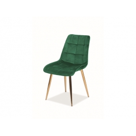 Стул Signal CHIC Velvet Bluvel 78 зеленый/золотой