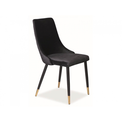 Стул Signal PIANO Velvet Bluvel 19 черный/черный/золотой