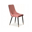 Стул Signal PIANO Velvet BLuvel 52 античный розовый/черный/золотой